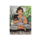 Diamond Painting DIY Kit,Full Drill, 40x30cm- Lifestyle: Doing Yoga
