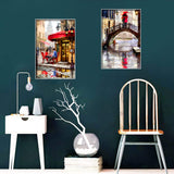 Diamond Painting DIY Kit,Full Drill, 45x30cm- Couple in Street