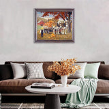 Diamond Painting DIY Kit,Full Drill, 50x40cm- Pumpkin Harvest