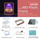 DIY 3D Paper Cutting Light Box, ABS Frame (Red) - Merry Christmas: I Met you