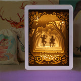DIY 3D Paper Cutting Light Box, ABS Frame (White) - Lovely Childhood