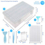 Diamond Painting Storage Box with 64 Slots Rectangle Bottles
