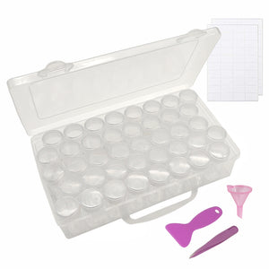 Diamond Painting Storage Box with 40 Slots Round Bottles