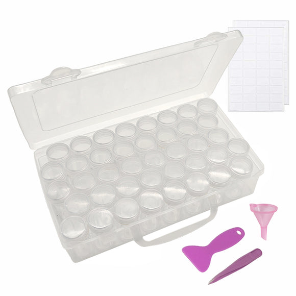 Diamond Painting Storage Box with 40 Slots Round Bottles