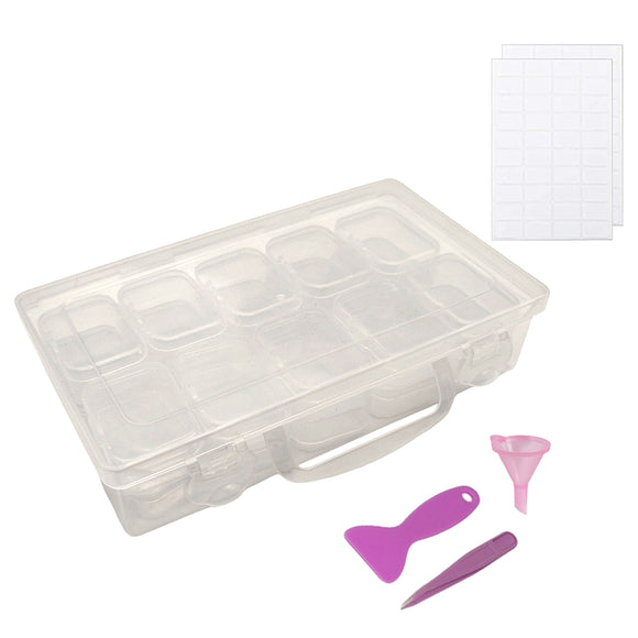 Diamond Painting Storage Box with 20 Slots Round Bottles