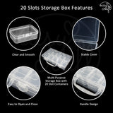 Diamond Painting Storage Box with 20 Slots Round Bottles