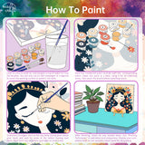 Easy Craft Paint by Number DIY Kit, 20x20cm- Cute Birds