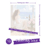 Easy Craft Paint by Number DIY Kit, 50x40cm- Beauty and Wine