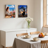 Easy Craft Paint by Number DIY Kit, 50x40cm- Beauty and Wine