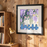 Easy Craft Paint by Number DIY Kit, 30x30cm- Cat and Flowers