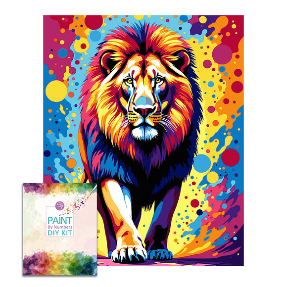 Easy Craft Paint by Number DIY Kit, 50x40cm- Colourful Big Five