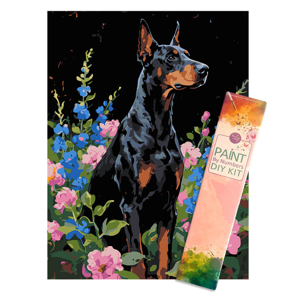 Easy Craft Paint by Number DIY Kit, 40x30cm- Dog Series 02