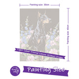 Easy Craft Paint by Number DIY Kit, 40x30cm- Dog Series 02