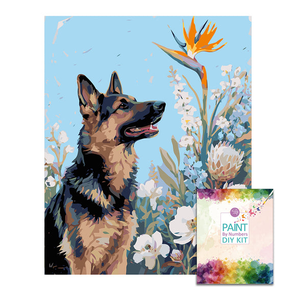 Easy Craft Paint by Number DIY Kit, 50x40cm- Dog Series 02