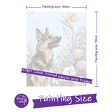 Easy Craft Paint by Number DIY Kit, 50x40cm- Dog Series 02
