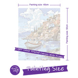 Easy Craft Paint by Number DIY Kit, 50x40cm- Boat and Hillside
