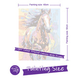 Easy Craft Paint by Number DIY Kit, 50x40cm- Colorful Horse