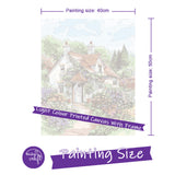 Easy Craft Paint by Number DIY Kit, 50x40cm- House in Flower Garden