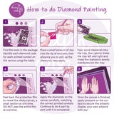 Diamond Painting DIY Kit,Full Drill, 40x30cm- Butterfly