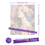 Easy Craft Paint by Number DIY Kit, 50x40cm- Beauty in Flower