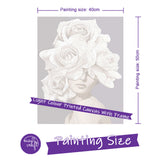 Easy Craft Paint by Number DIY Kit, 50x40cm- Beauty with Flower Hat- with Pink Hat (bottle)