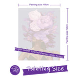 Easy Craft Paint by Number DIY Kit, 50x40cm- Beauty with Flower Hat- with Purple Hat