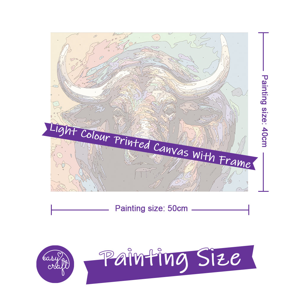 Easy Craft Paint by Number DIY Kit, 50x40cm- Big 5 Series – Easy