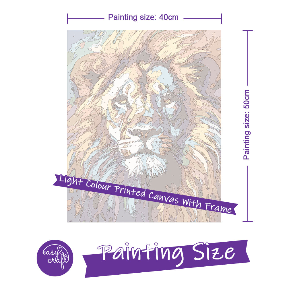 Easy Craft Paint by Number DIY Kit, 50x40cm- Big 5 Series – Easy