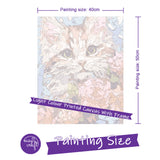 Easy Craft Paint by Number DIY Kit, 50x40cm- Cat and Flowers