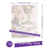 Easy Craft Paint by Number DIY Kit, 50x40cm- Coffee and Flowers