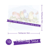 Easy Craft Paint by Number DIY Kit, 50x40cm- Colorful Birds/Parrots