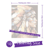 Easy Craft Paint by Number DIY Kit, 50x40cm- Colorful Indigenous 152