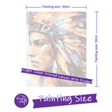 Easy Craft Paint by Number DIY Kit, 50x40cm- Colorful Indigenous 153