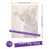 Easy Craft Paint by Number DIY Kit, 50x40cm- Cub and Butterfly