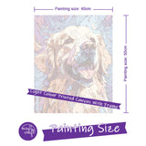 Easy Craft Paint by Number DIY Kit, 50x40cm- Dogs Golden Retriever