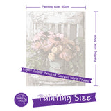 Easy Craft Paint by Number DIY Kit, 50x40cm- Flower Basket on a Chair