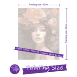 Easy Craft Paint by Number DIY Kit, 50x40cm- Lady with Flowers 01 144