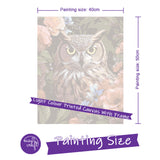 Easy Craft Paint by Number DIY Kit, 50x40cm- Owl in Flowers