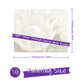 Easy Craft Paint by Number DIY Kit, 50x40cm- Protea Pink, Red, White - White