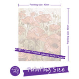 Easy Craft Paint by Number DIY Kit, 50x40cm- Red Poppies