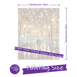 Easy Craft Paint by Number DIY Kit, 50x40cm- Walking in Woods Couple