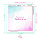 Easy Craft Diamond Painting DIY Kit, 30x30cm- Protea (New Tool Set)