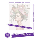 Easy Craft Paint by Number DIY Kit, 50x40cm- Beauty with Flowers
