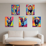 Easy Craft Paint by Number DIY Kit, 50x40cm- Colourful Big Five