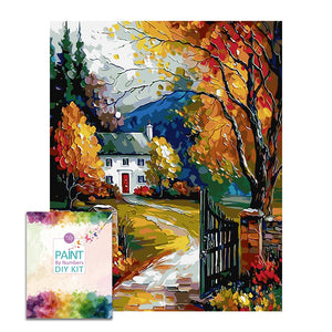 Easy Craft Paint by Number DIY Kit, 50x40cm- Wine Farm House