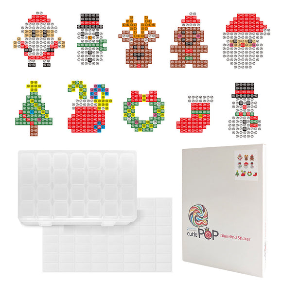 Diamond Painting Stickers- Christmas Series T007 with 28-Slot Box