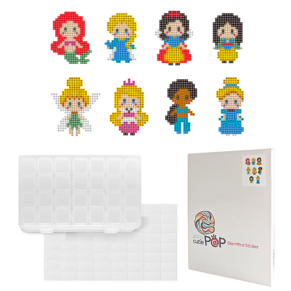 Diamond Painting DIY Sticker - Princess &Fairy - Princess T003 with 28-Slot Box