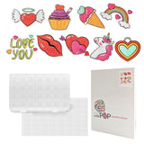 Diamond Painting Stickers- Love Heart Lip LD023 with 28-Slot Box