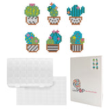 Diamond Painting Stickers-Cactus - Cactus T008 with 28-Slot Box