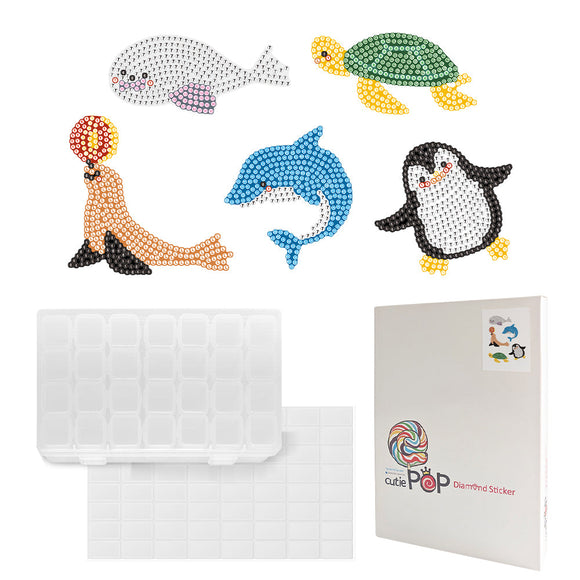 Diamond Painting Stickers-Animal Series - Animal T025 with 28-Slot Box
